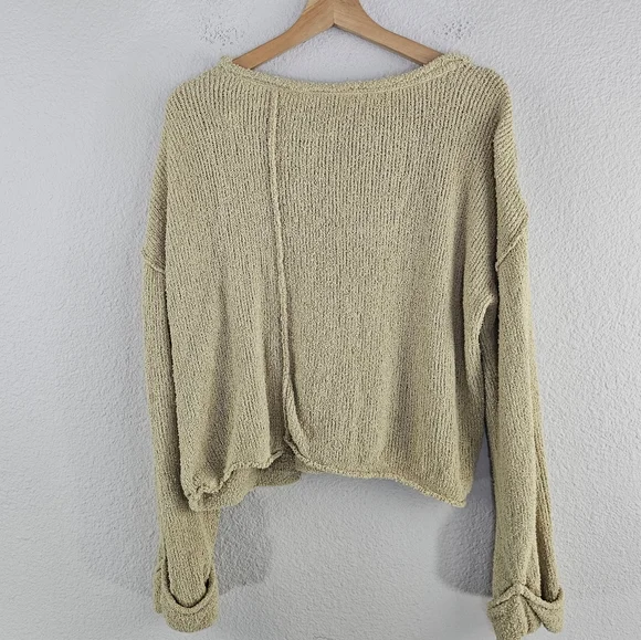 Free People Anthropologie by the fire cozy pullover oversized boxy sweater Small - Picture 4 of 7